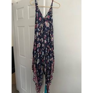 NWT Womens romper Japna jumpsuit one piece looks like a dress skirt when on -